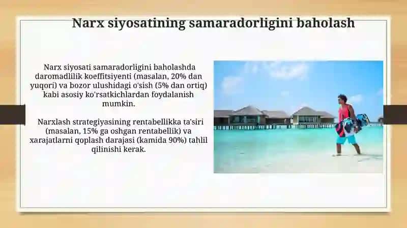 Turistik korxonalarda narx siyosati 3