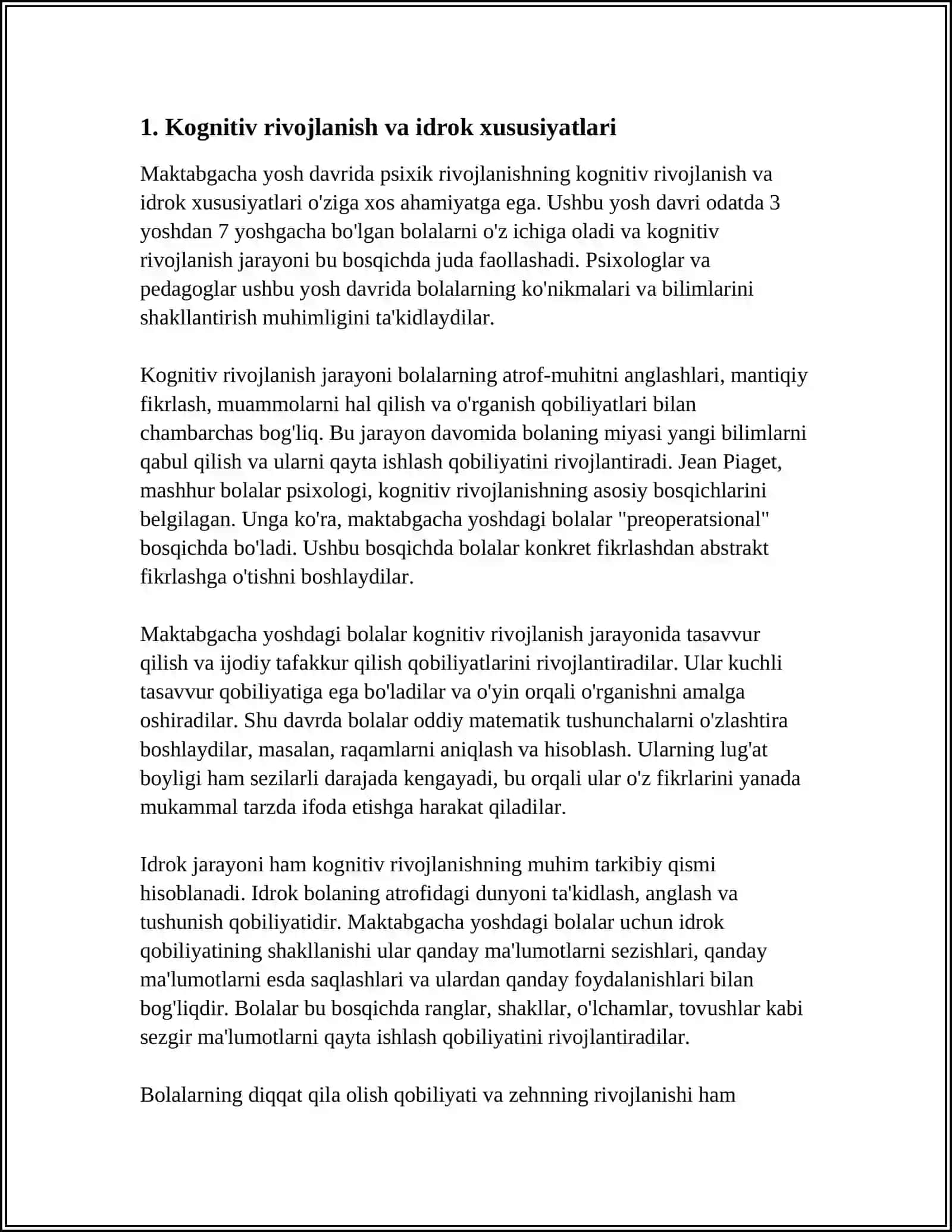 MAKTABGACHA YOSH DAVRIDA PSIXIK RIVOJLANISHI XUSUSIYATLARI 3