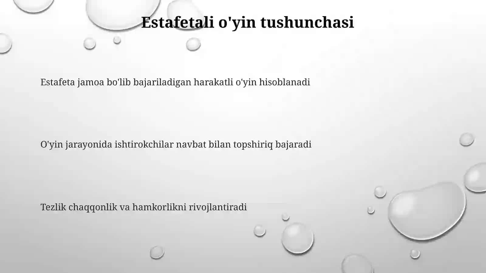 Estafeta li o'yinlar 3