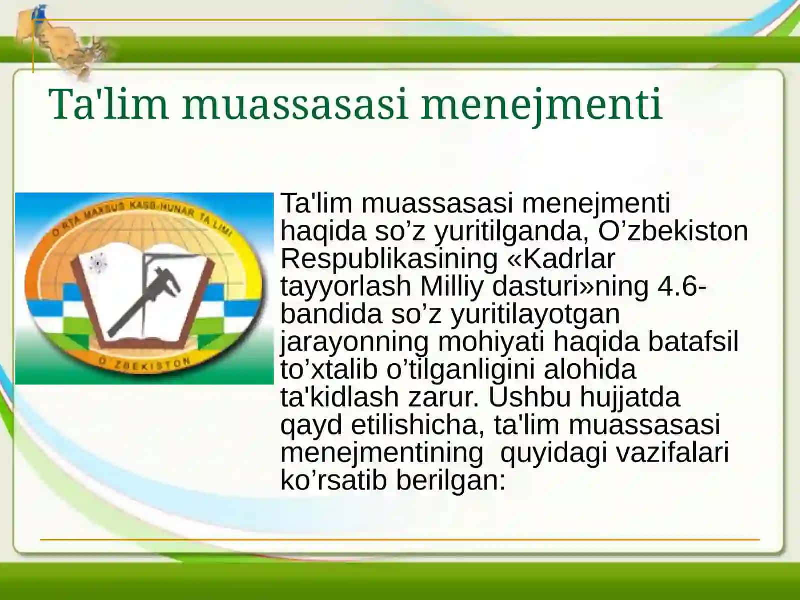 Taʼlim muassasasi rahbarining shaxsiy sifatlari 3