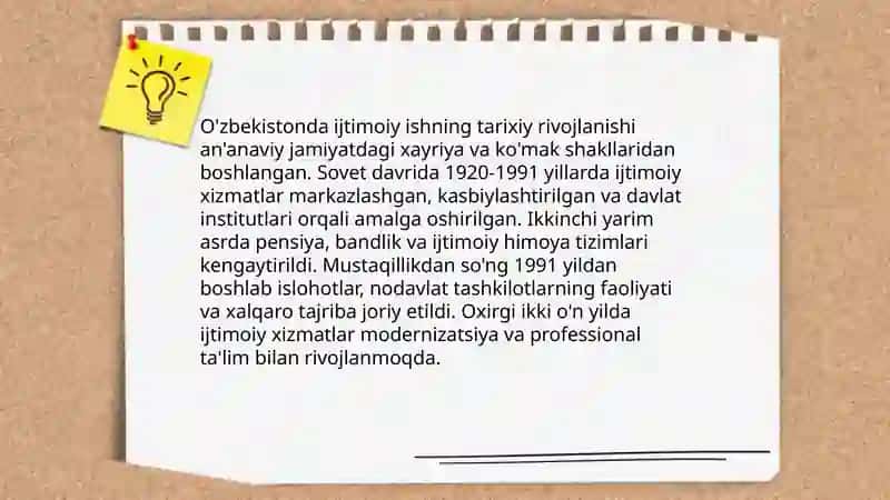 O'zbekistonda va Horijda ijtimoiy ish o'rni va uning ro'li 3