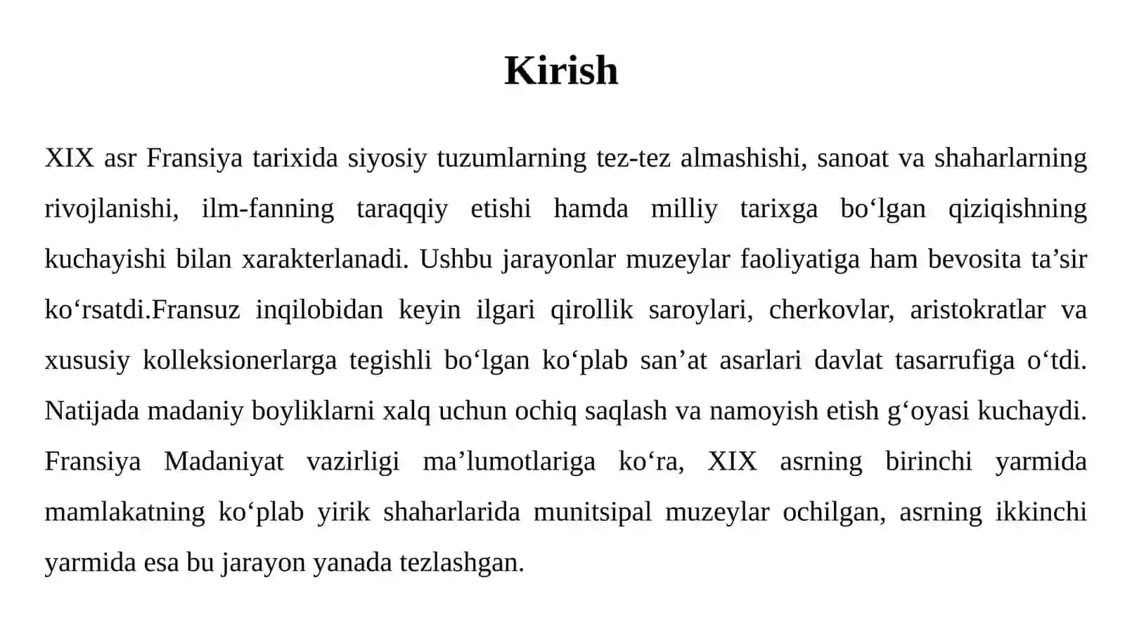 XIX asrda Fransiya muzeylari taraqqiyoti 3