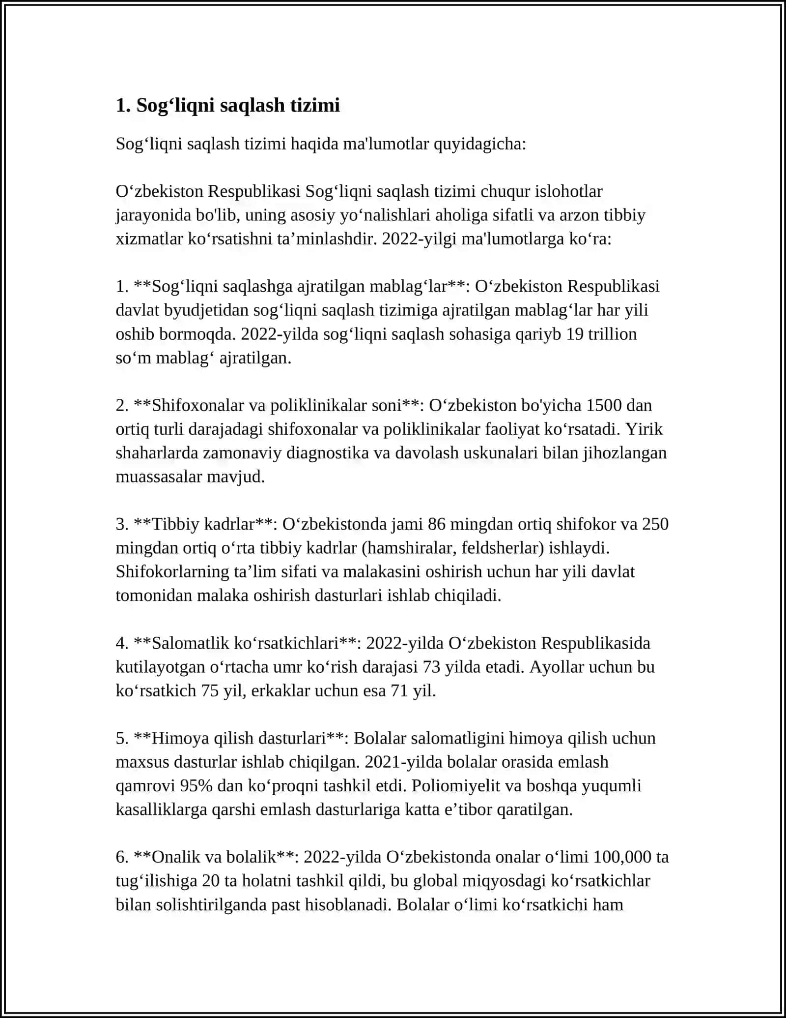 HAMSHIRALIK ISHI VA SALOMATLIK 3