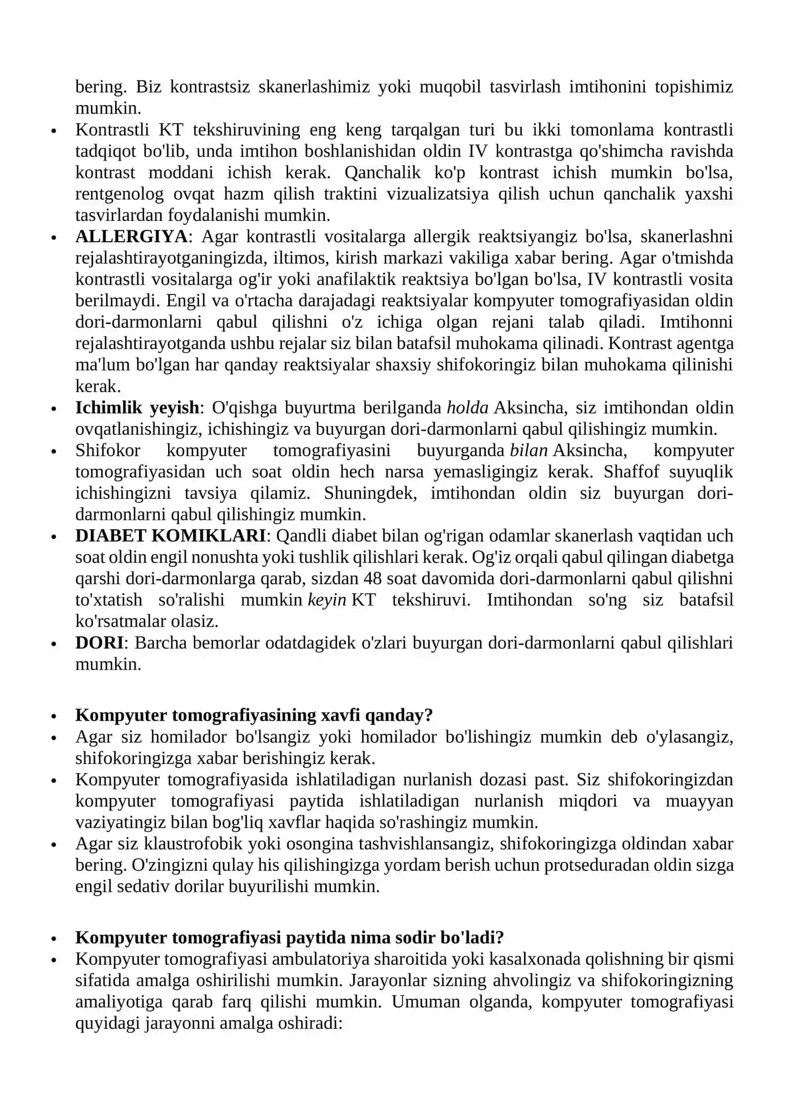 Kompyuter tomografiyasi (KT). 3