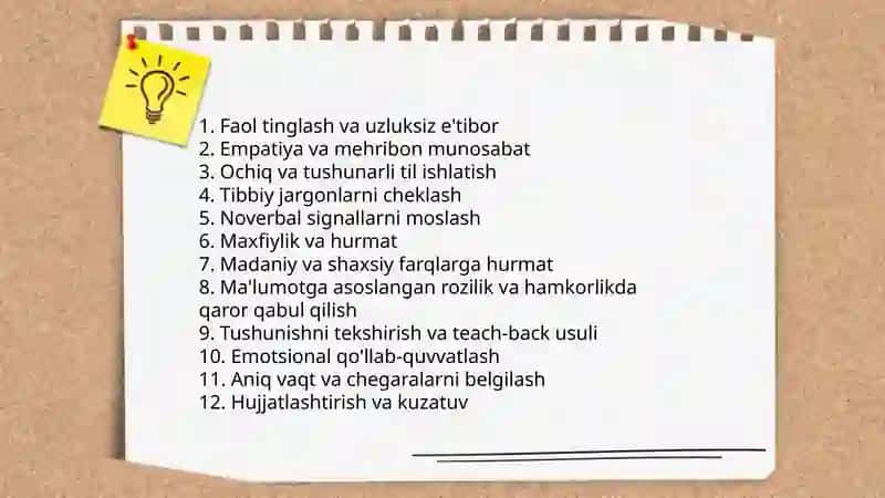 Terapevtik bemorlar bilan munosabatda bo’lishi 3