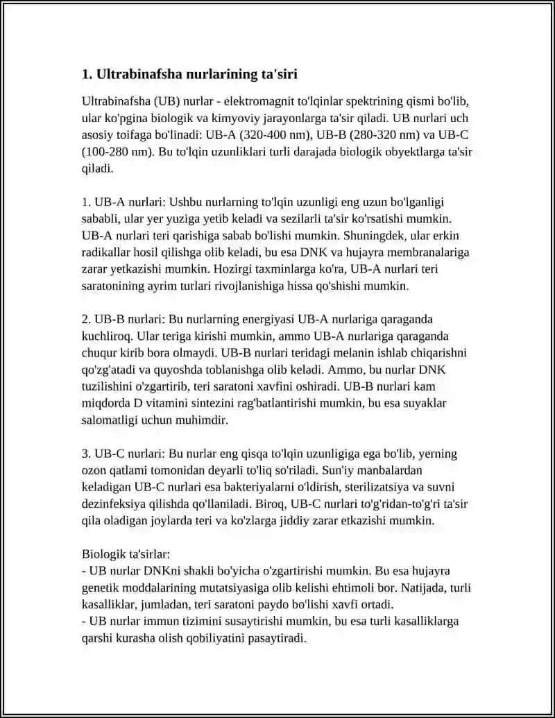 ULTRABINAFSHA NUR YETISHMASLIGI VA UNING OLDINI OLISH 3