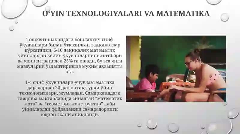 Boshlang'ich sinlarda matematika o'qitish metodikasi fani 3