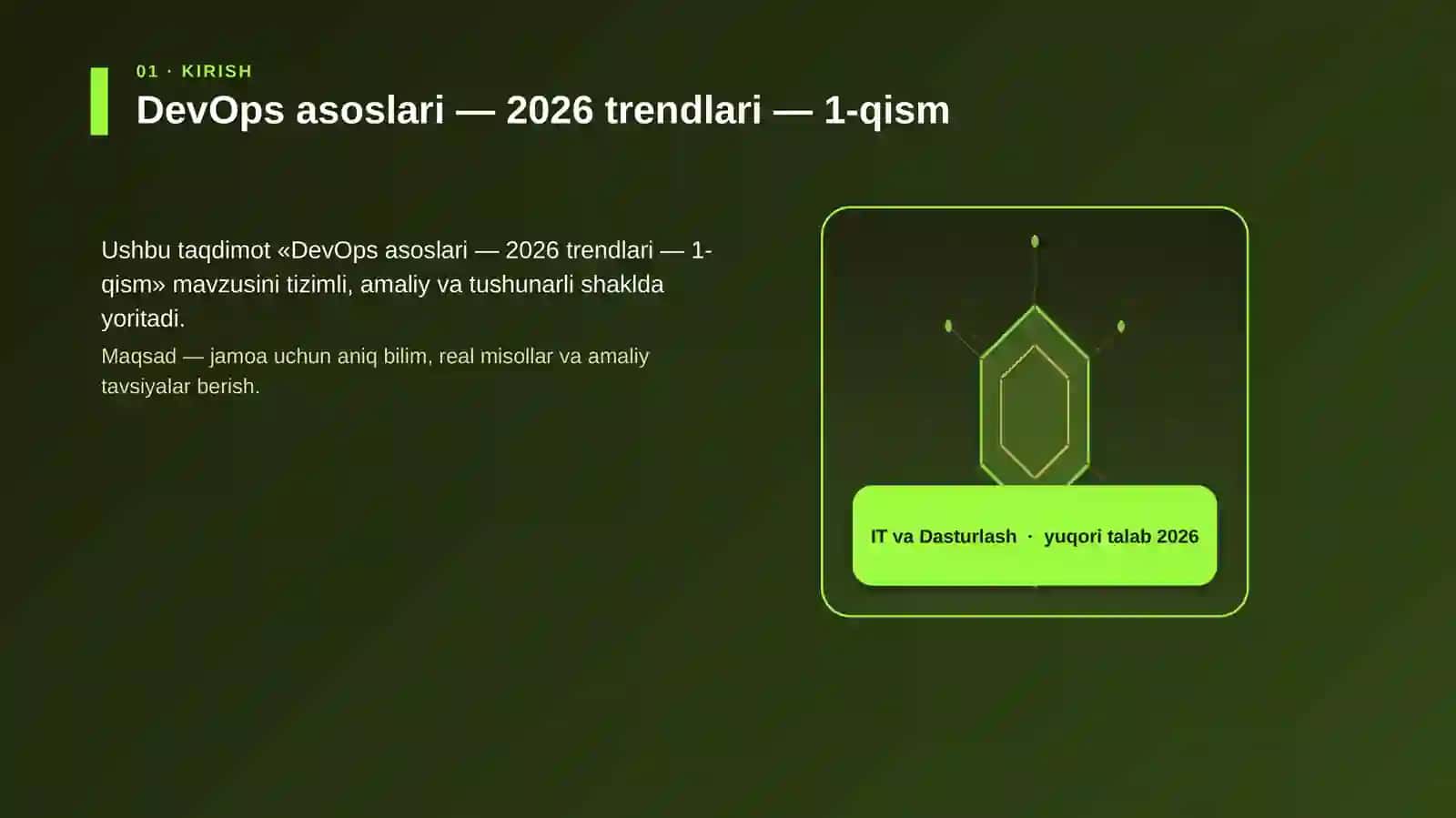 DevOps asoslari — 2026 trendlari — 1-qism 3