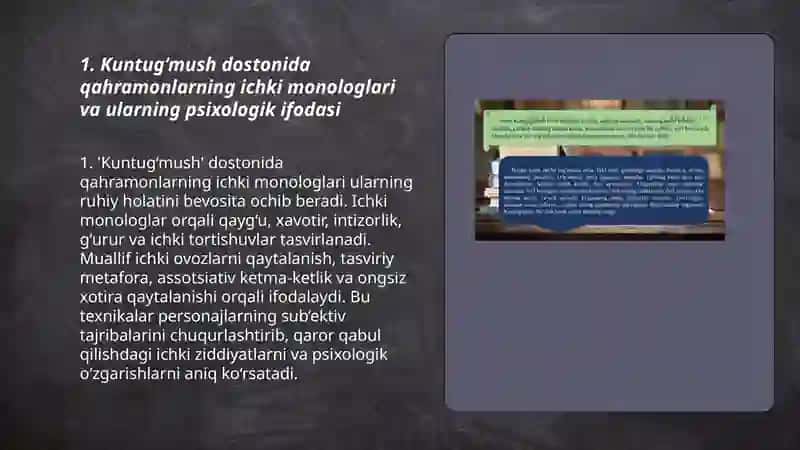 "Kuntug‘mush"dostonida psixologik holatning ifodalanishi 3