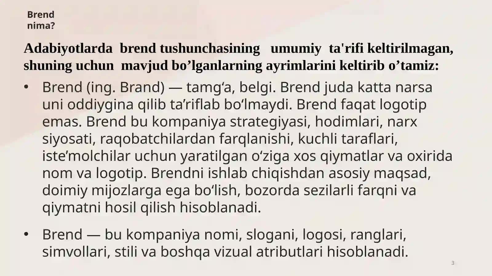 Brend haqida tushuncha va tasniflanishi 3