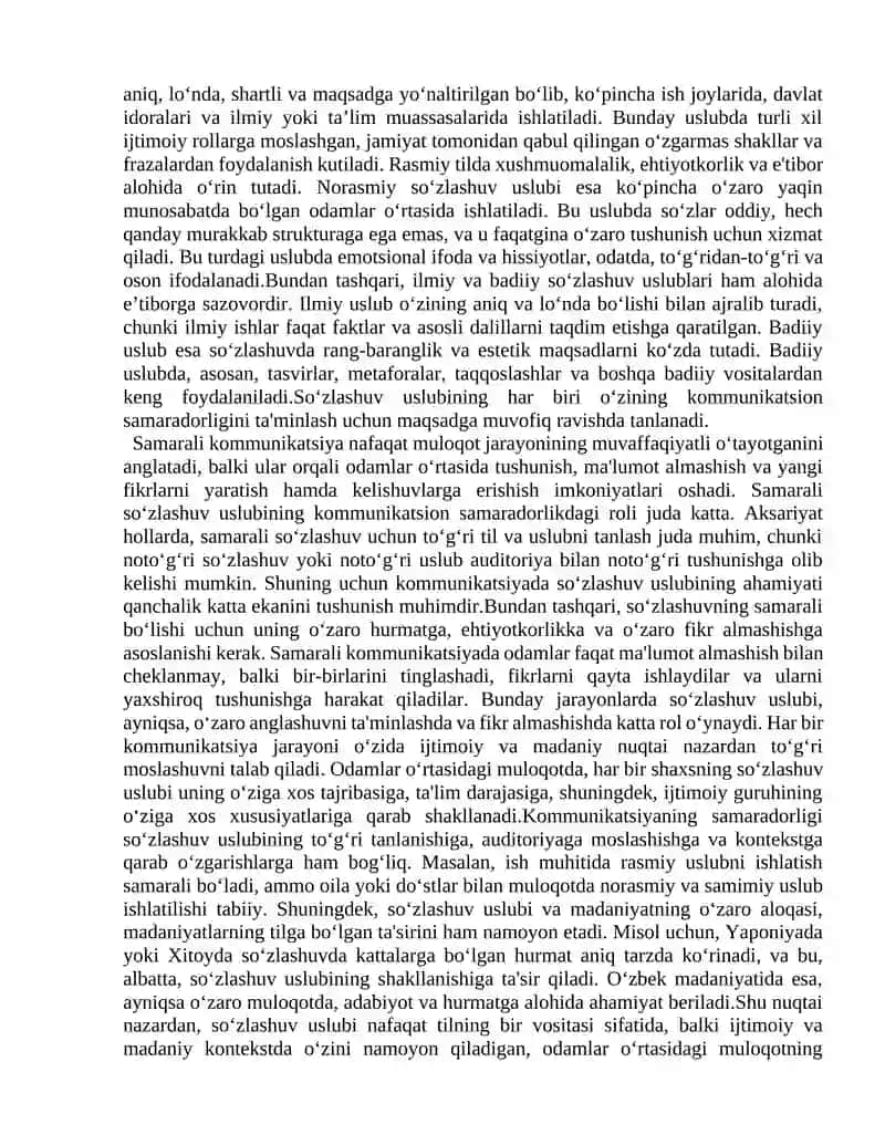 Soʻzlashuv uslubi 3