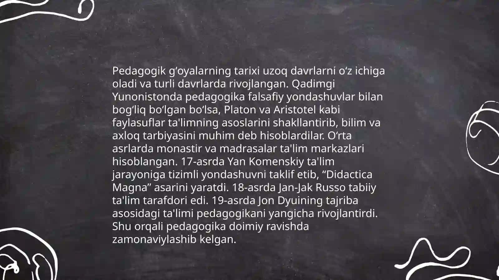 Pedagogik gʻoyalarning rivojlanish bosqichlari 3