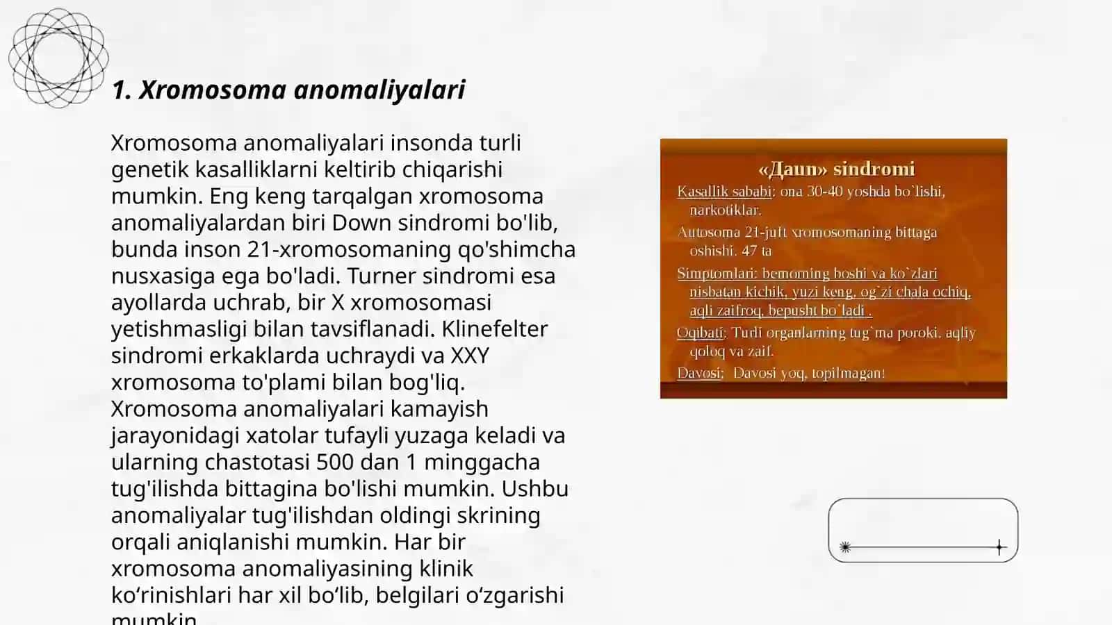 Xromasoma kasalliklari 3