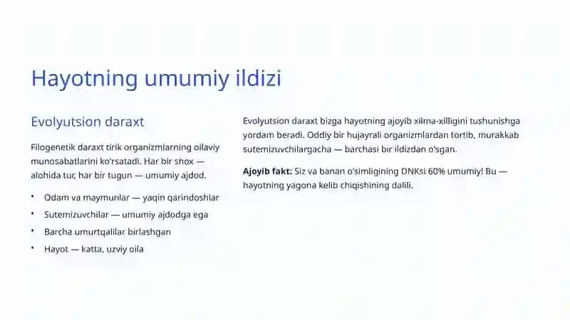 Evolyutsion Dalillar: Hayot Tarixining Sirlarini Ochish 3