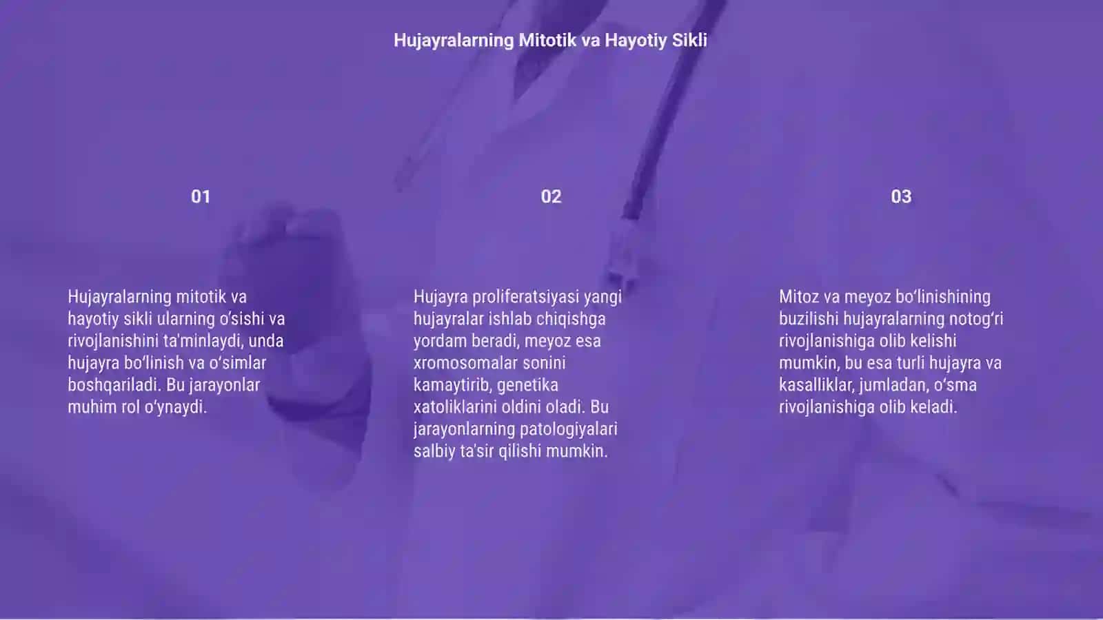 Hujayralarning mitotik va hayotiy sikli 3
