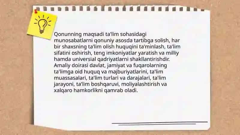 Qonuniy Ta'lim to'g'risidagi qonun 3
