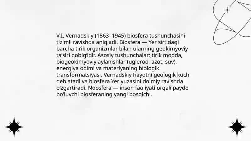 V.I.Vernadskiy biosfera haqida taʼlimoti 3