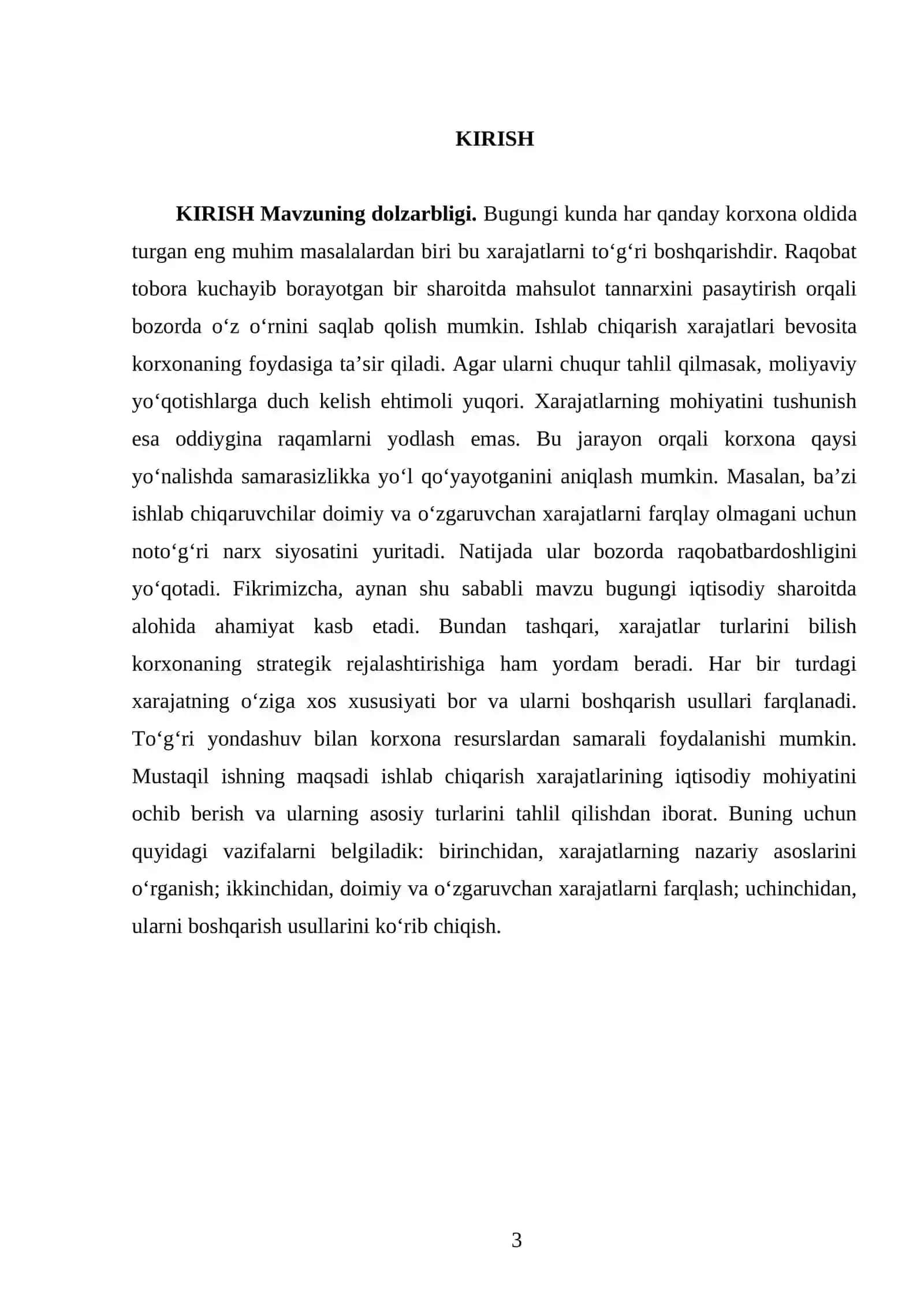 Ishlab chiqarish xarajatlarining mohiyati va turlari 3