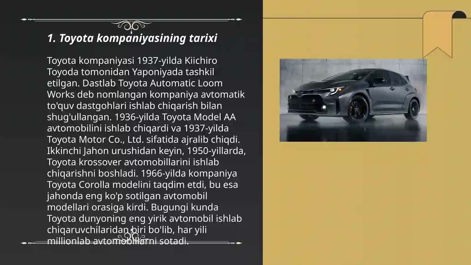 Toyota kompaniyasining tarixi 3