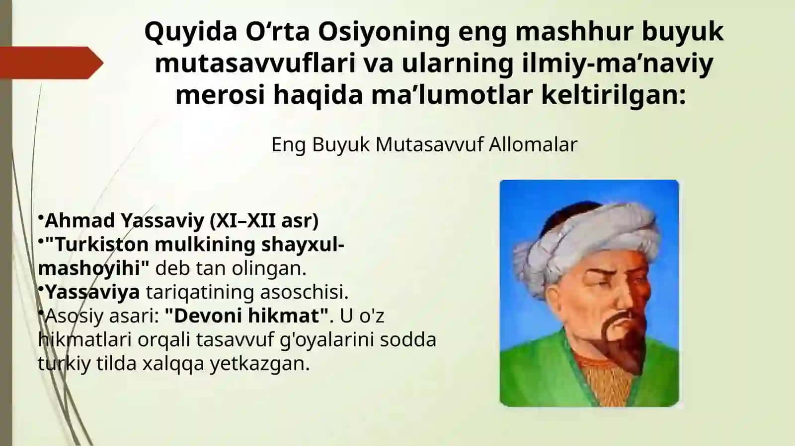 O'rta Osiyoning buyuk mutasavvuflari va ularning ilmiy merosi 3