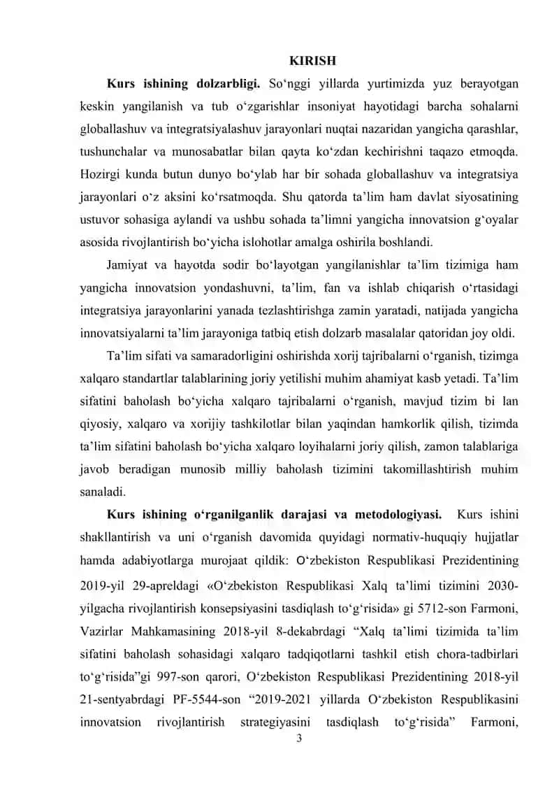 Ta'lim sifatini baholashning xalqaro tizimi 3