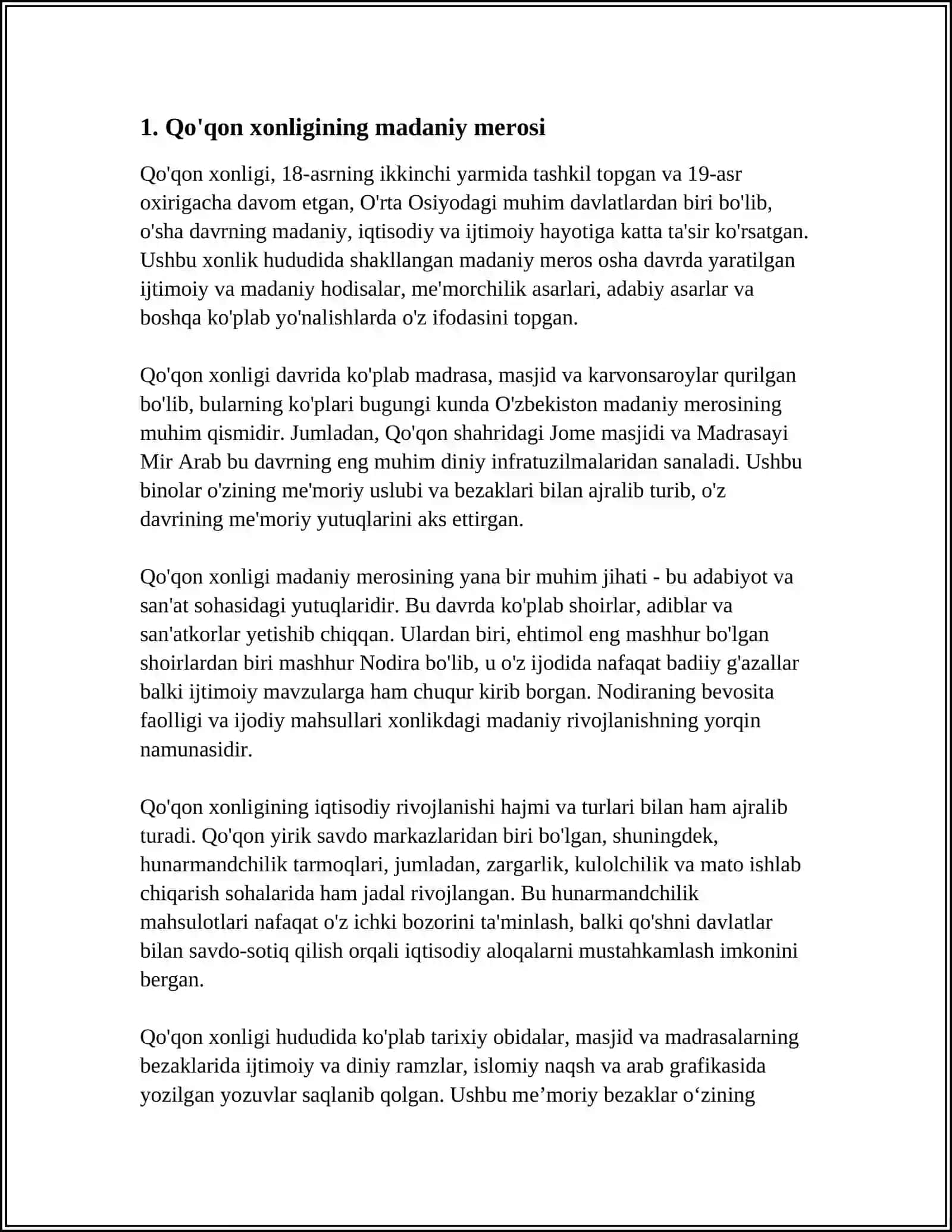 QOQON XONLIGI MADANIYATI 3