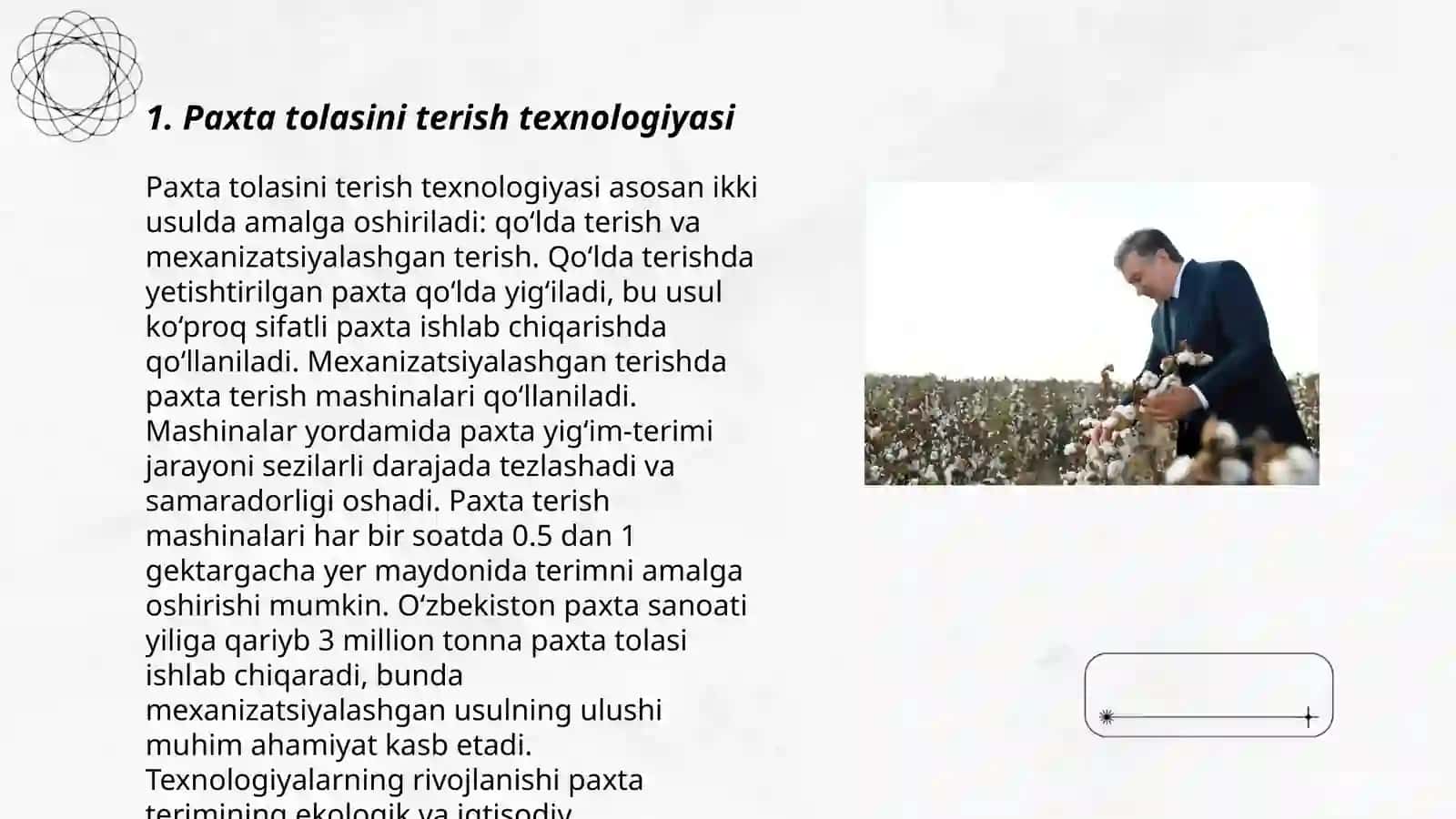 Paxta Tolasi Namlash Texnologiyasi 3