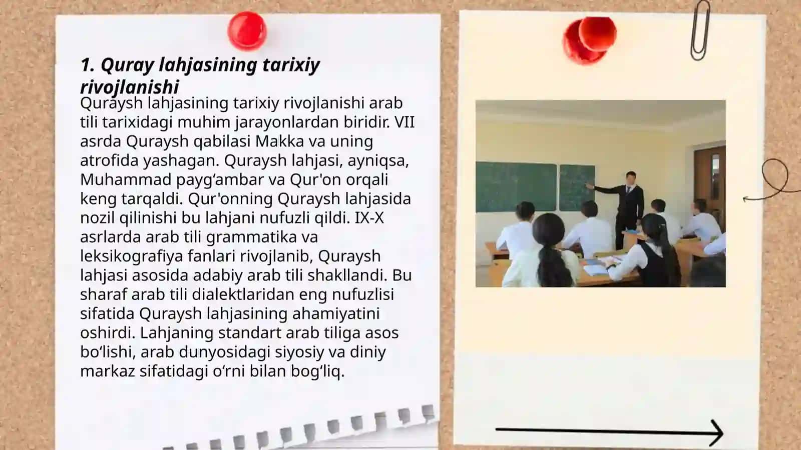 Arab tilini oʻrganishda quray lahjasining örni 3