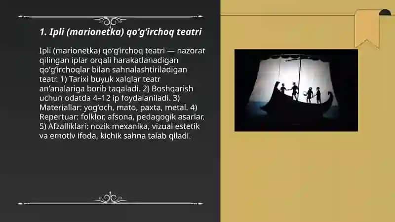 Ipli (marionetka) qoʻgʻirchoq teatri 3