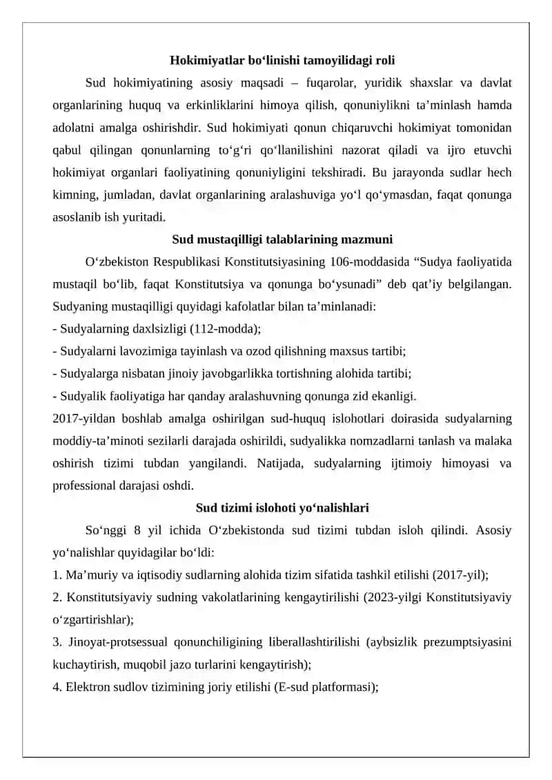 O‘zbekiston Respublikasida sud tizimini tuzilishi 3