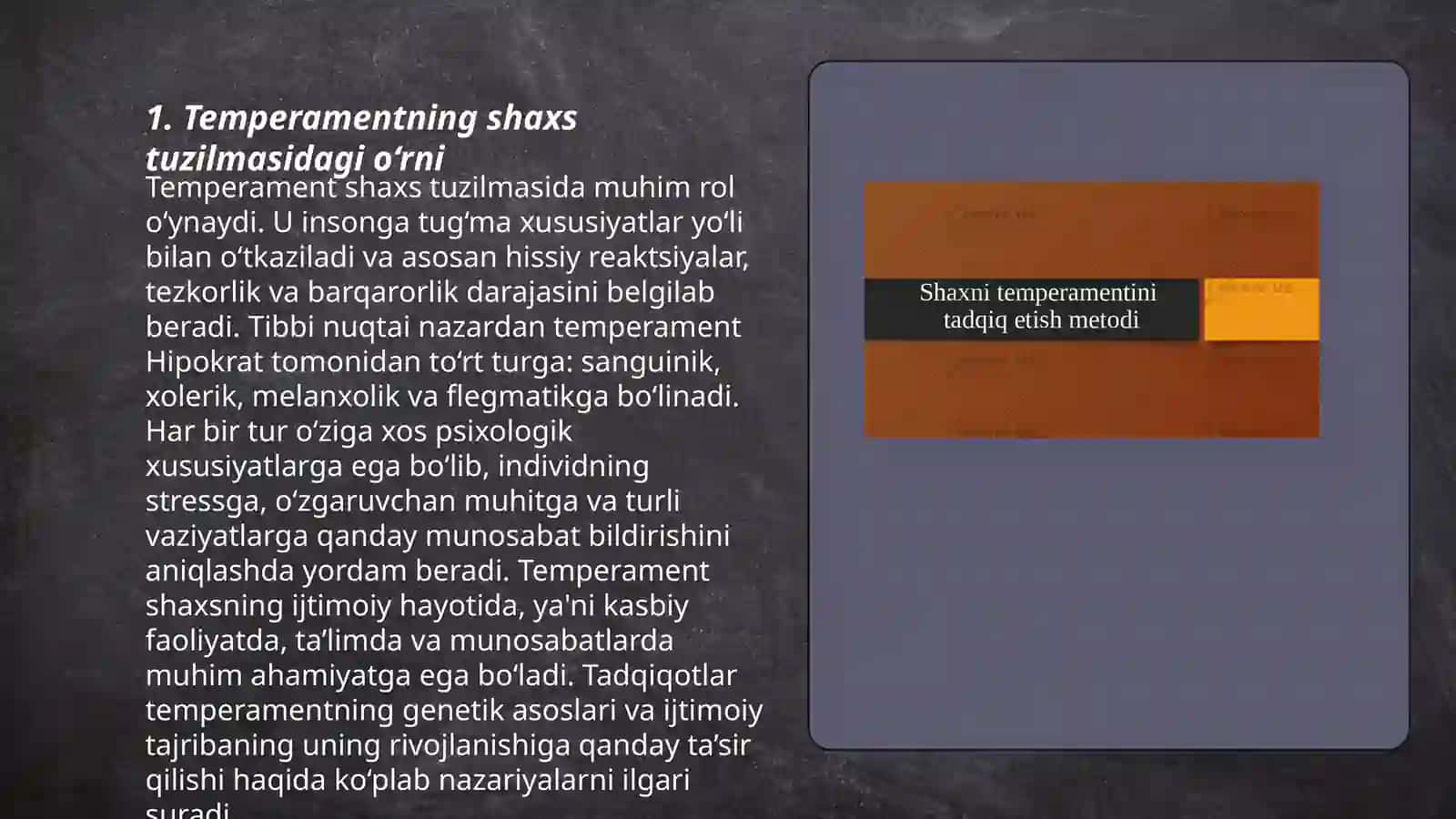 Temperament shaxs tuzilmasi sifatida 3
