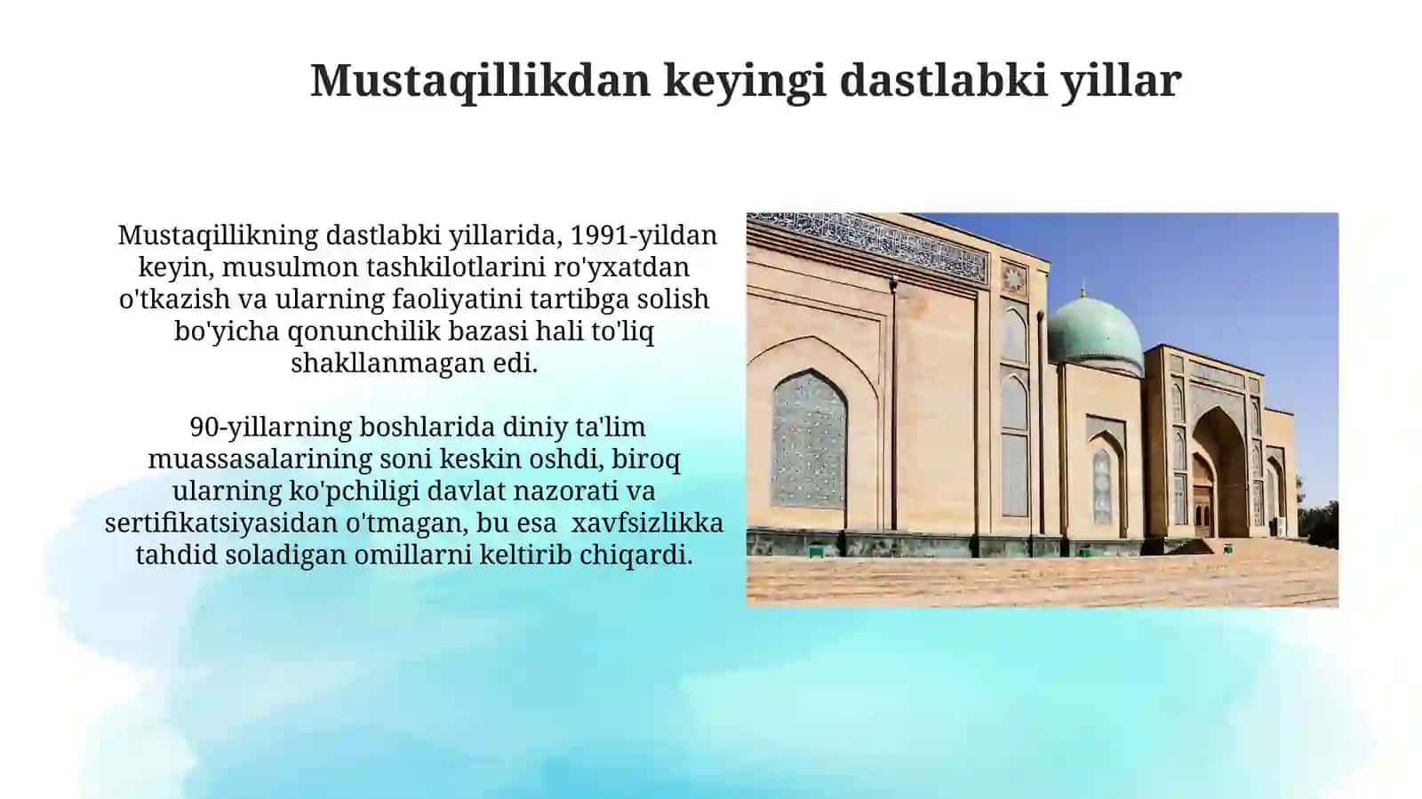 Oʻzbekiston musulmonlar idorasining tashkil etilish tarixi va ahamiyati 3