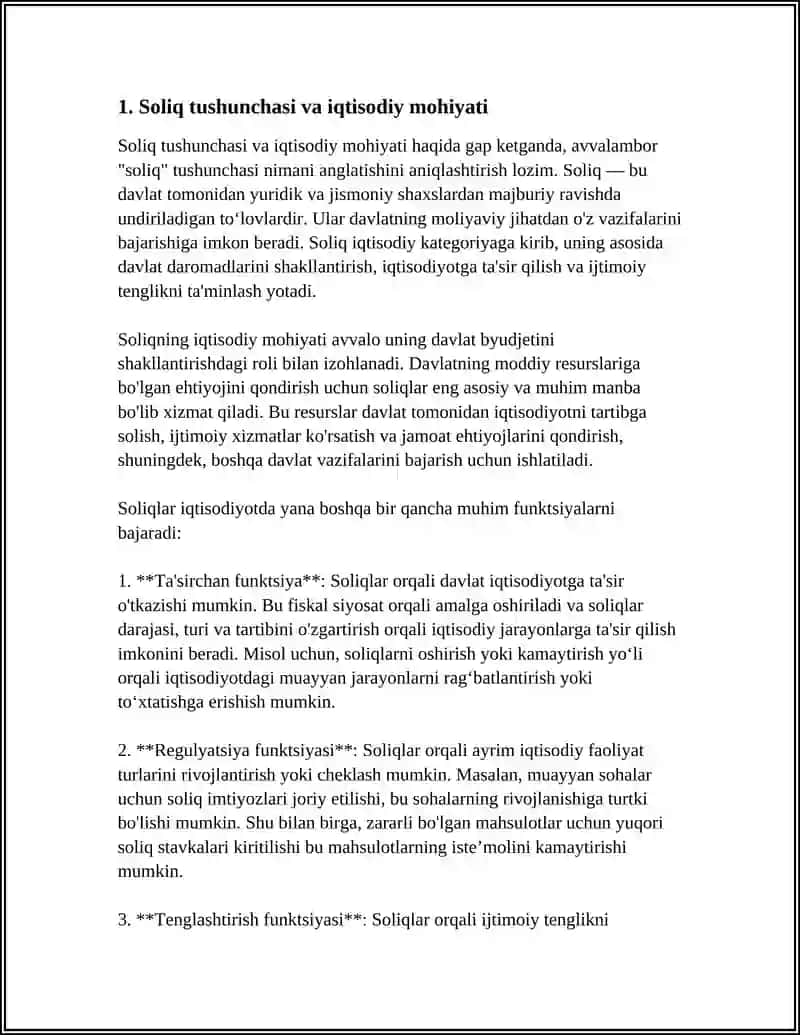 SOLIQLAR, ULARNING MAZIFALARI VA TURLARI 3