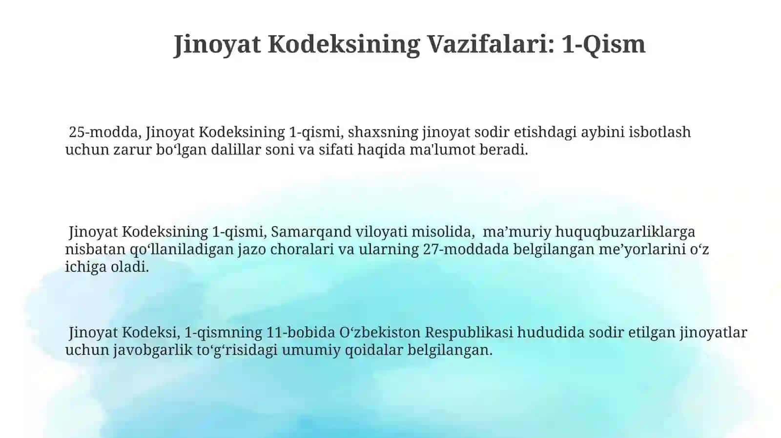 Jinoyat Kodeksining Vazifalari 3
