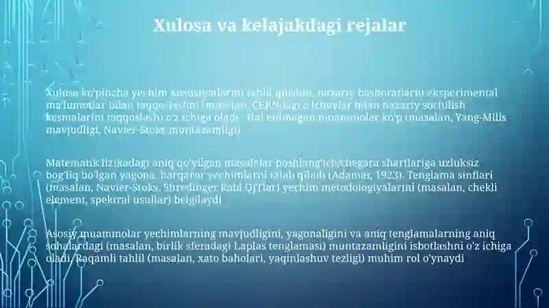 Matematik Fizika Tenglamalari 3