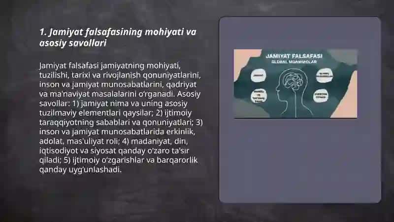 Jamiyat falsafasi 3
