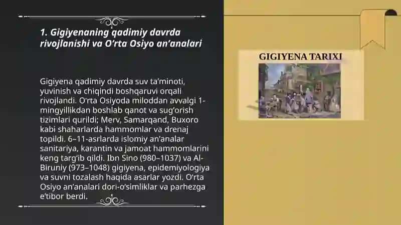 Gigiyenaning rivojlanish tarixi 3