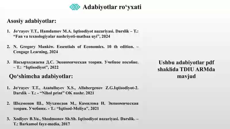 Iqtisodiyotga kirish 3