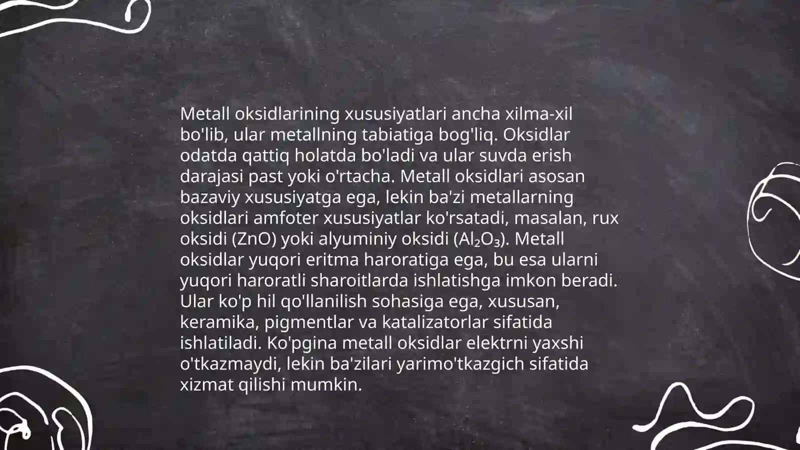 Metallar va metallmaslar oksidlarining sintezi 3