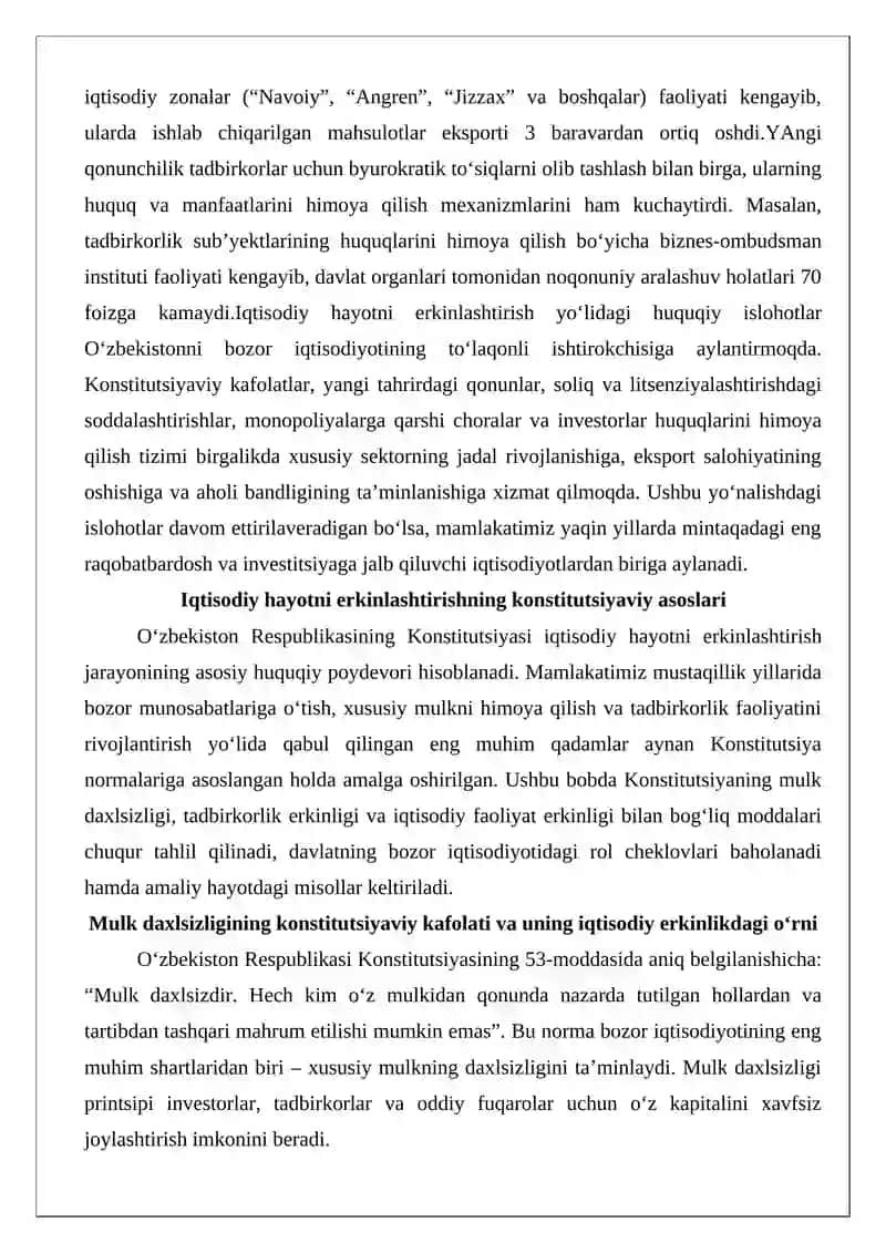 Iqtisodiyotni erkinlashtirish 3