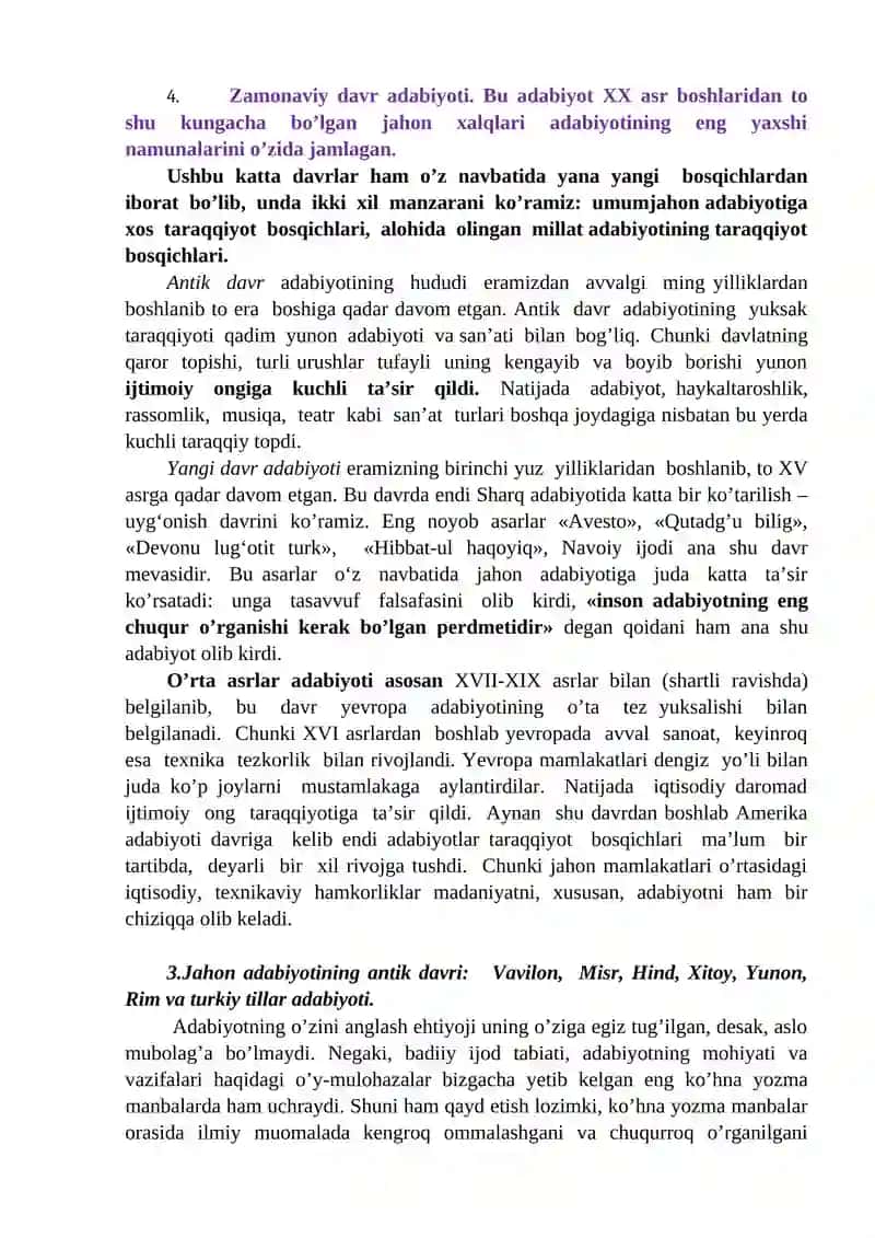 I-MODUL. JAHON ADABIYOTINING QADIMGI DAVRI 3