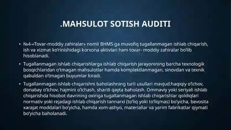 DAROMAD VA XARAJATLAR AUDITI 3