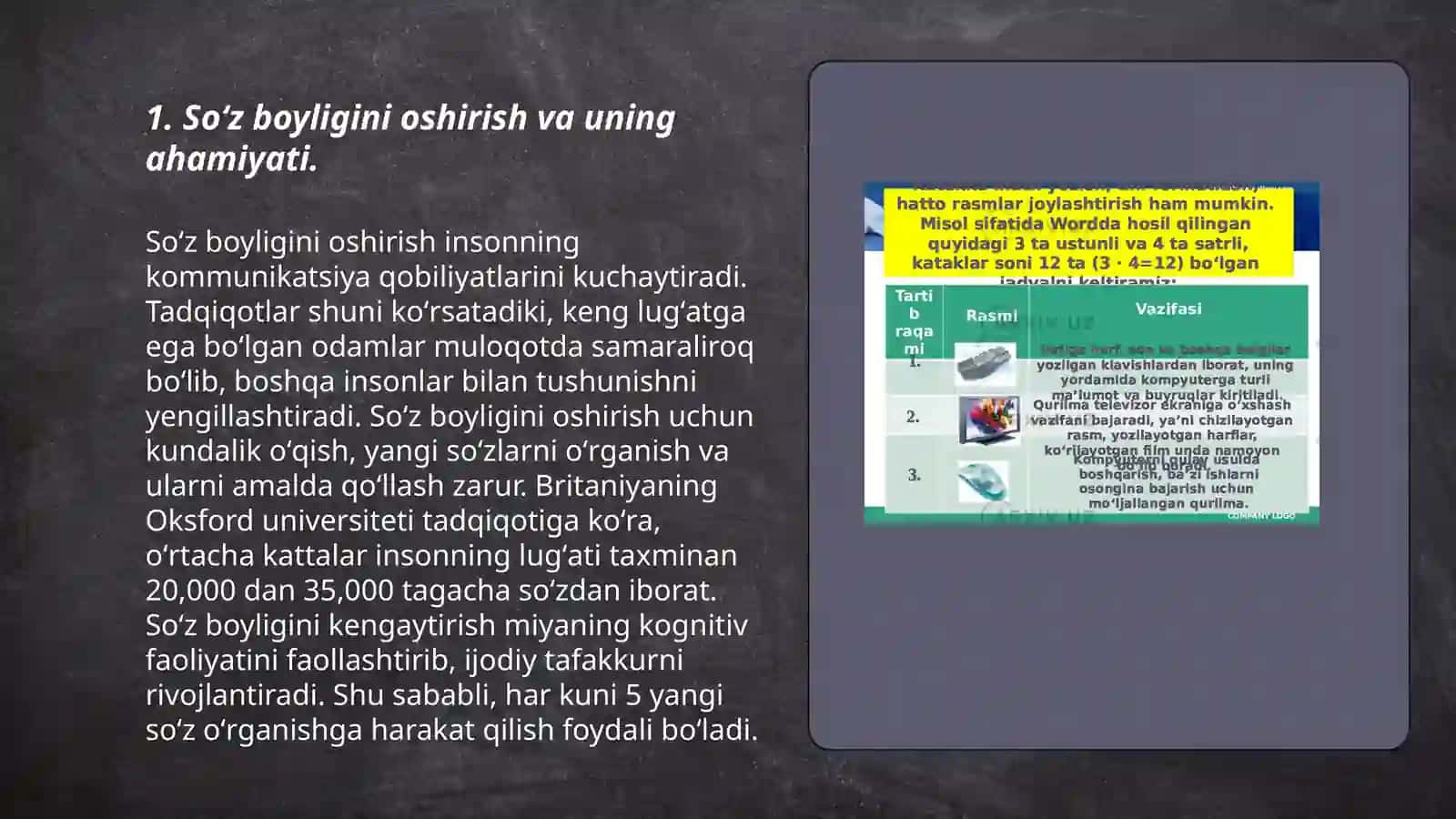 Matn va lugʻat ustida ishlash fanining dolzarbligi haqida 3