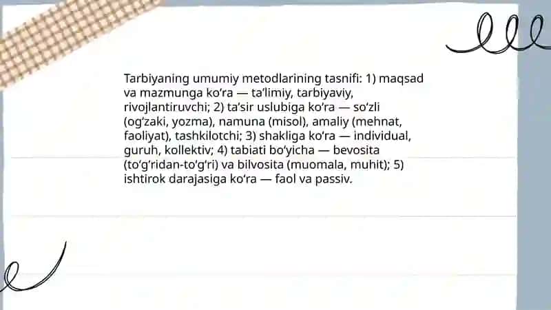 Tarbiyaning umumiy metodlari 3