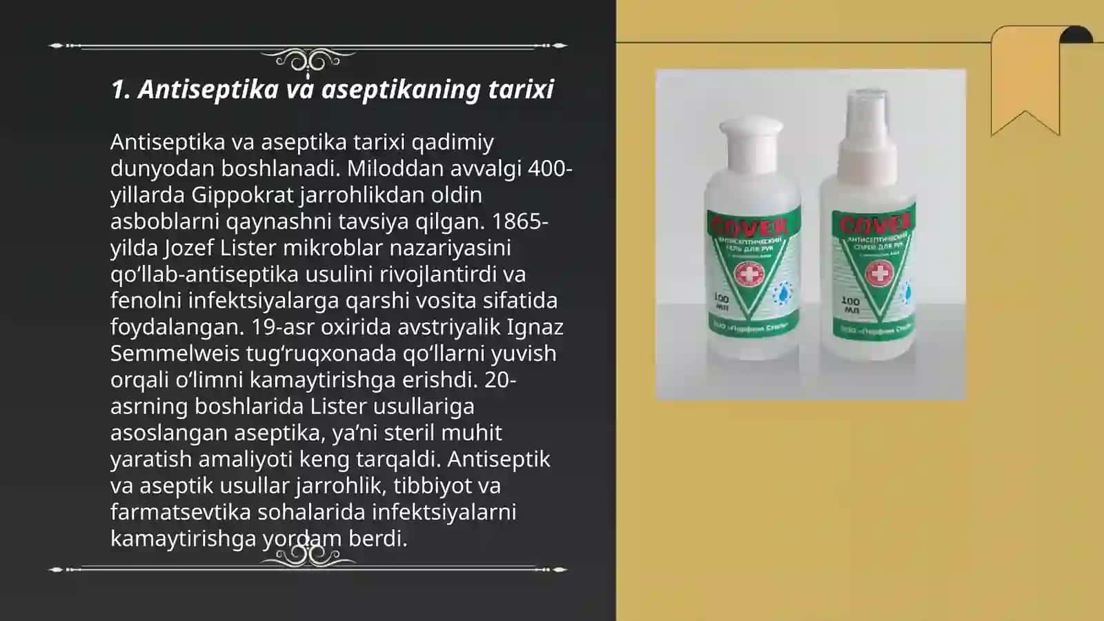 Antiseptika va aseptika asoslari 3