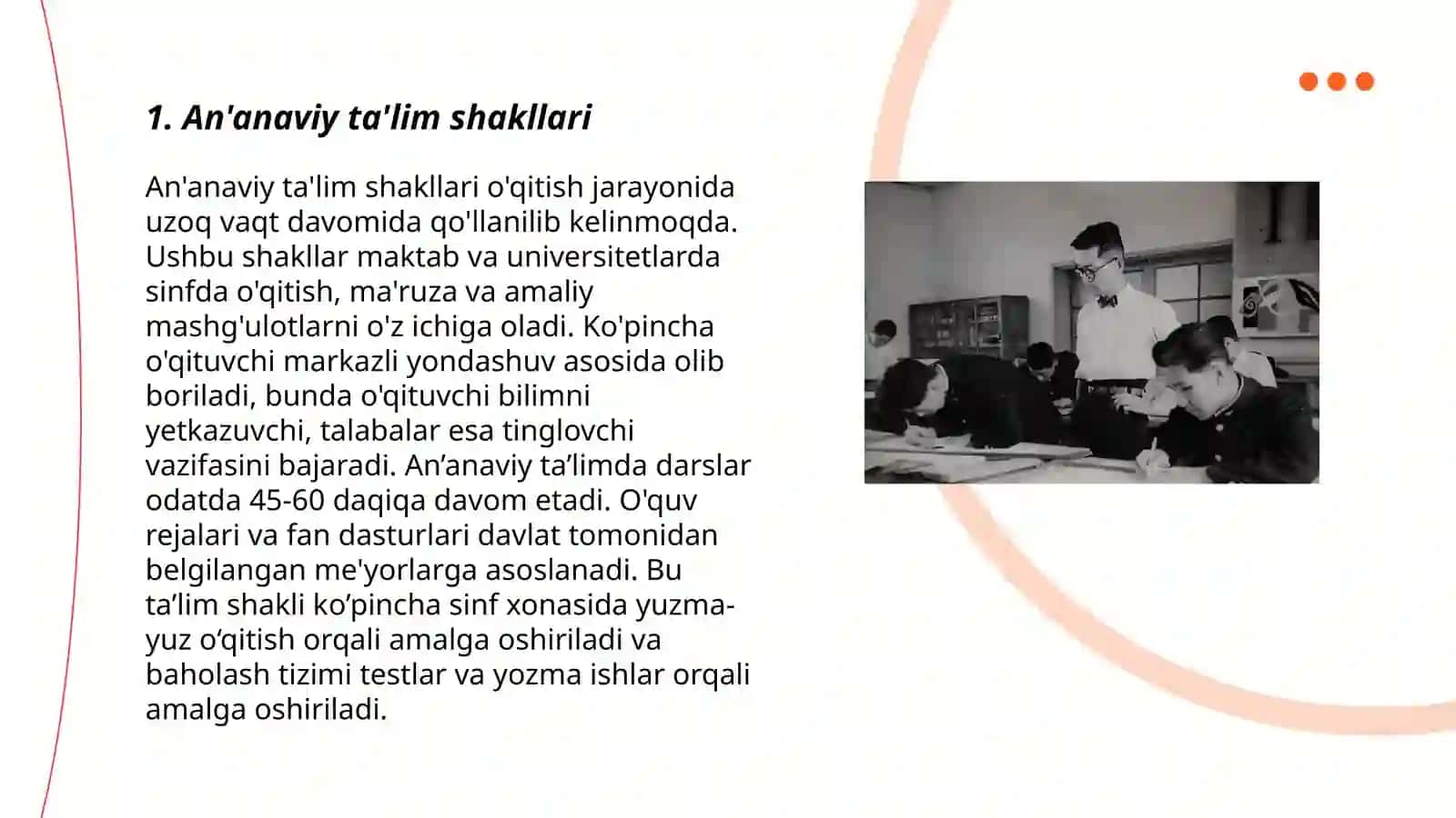An'anaviy ta'lim shakllari 3