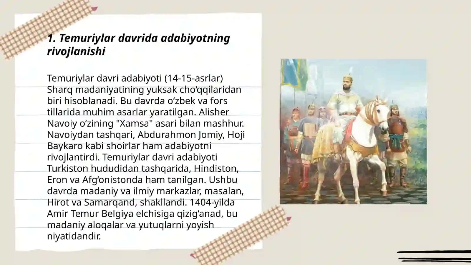 Temuriylar davrida adabiyotning rivojlanishi 3