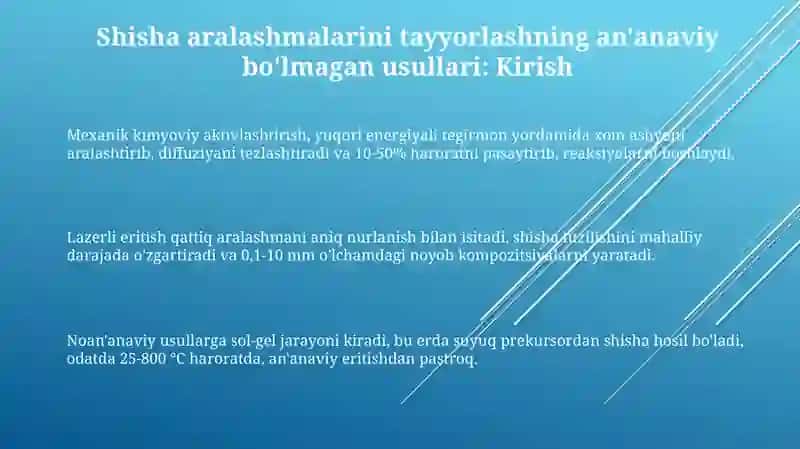 Shishaning optik xususiyatlarini o’rganish 3