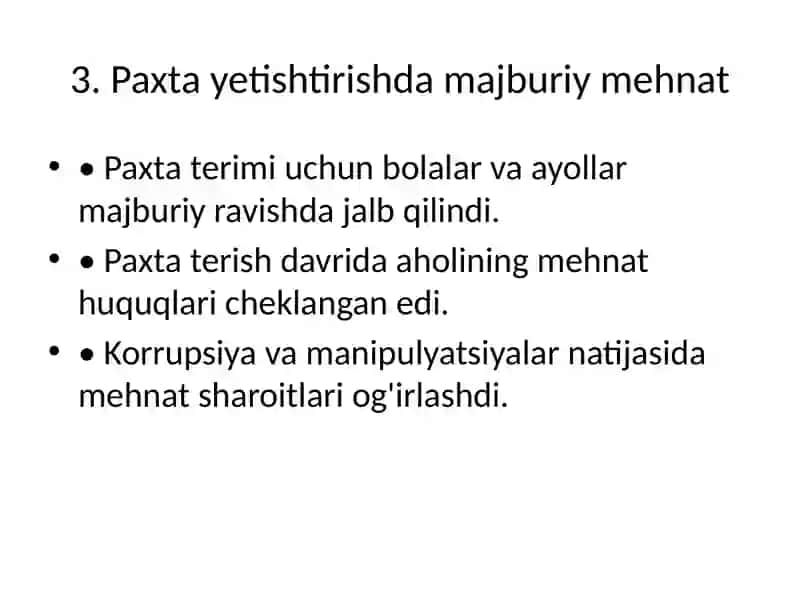 Paxta yakka hokimligi siyosati 3