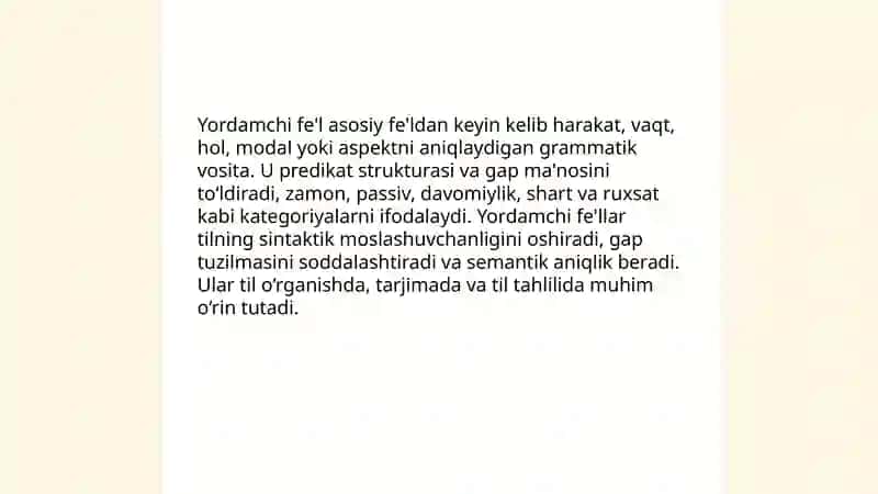 Yordamchi fe'llar va ularning grammatikasi 3